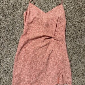 Elegant Pink Spaghetti Strap Dress